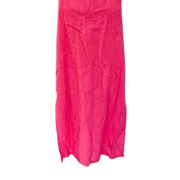 Monroe & Main Linen Blend Sleeveless Shift Resort Casual Church Party Maxi Dress - Picture 13 of 16